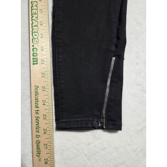Levi Denizen Black Joggers Size 7 with Ankle Zippers Pull On Style Waist 28 - Picture 12 of 12